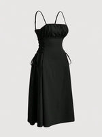 Lace-Up Side A-Line Cami Dress