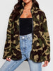 Camouflage Zip Up Oversized Jacket