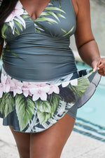 Marina West Swim Full Size Clear Waters Swim Dress in Aloha Forest - Ladyez