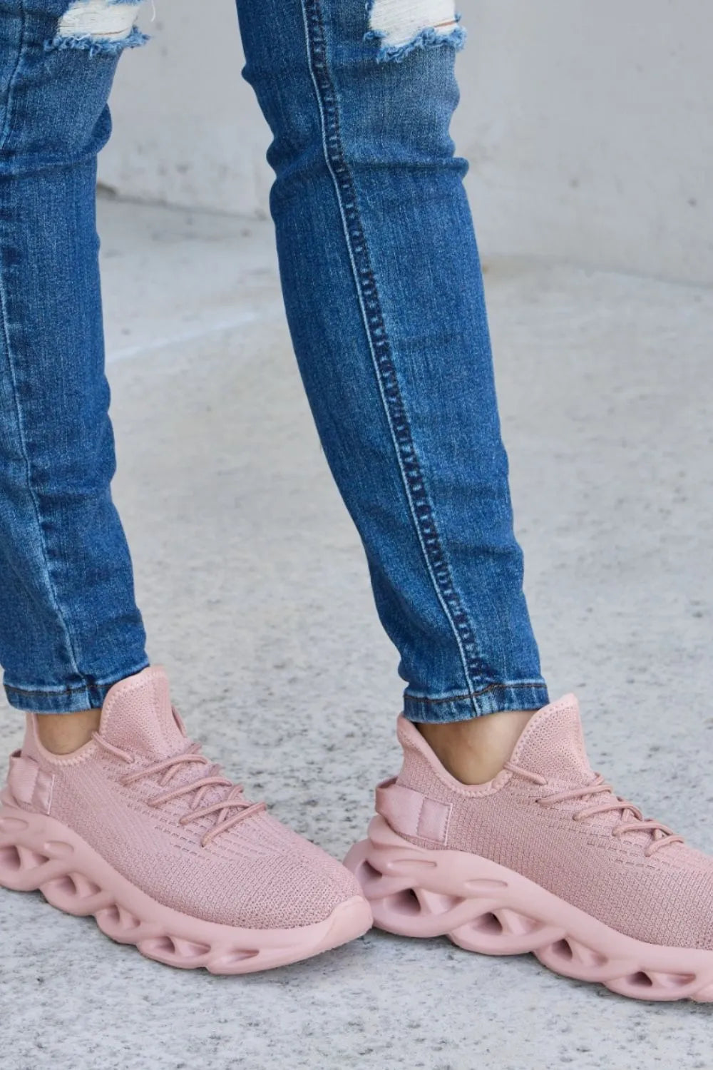 Forever Link Mesh Breathable Platform Athletic Shoes - Ladyez