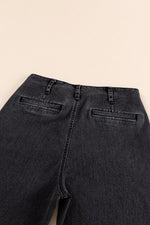 High-Waisted Button-Fly Wide-Leg Jeans