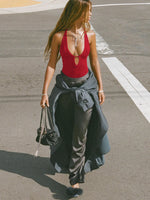 Cutout Ribbed Tank Top - Ladyez