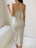 Floral Print Spaghetti Strap Midi Dress