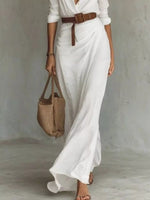 Full Size Ruched Long Sleeve Maxi Dress Plus Size