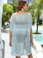 Crochet Knit Beach Cover Up Dress - Ladyez