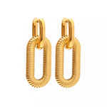 Geometric Link Drop Earrings