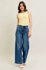 Judy Blue Full Size High Waist Wide Leg Jeans Plus Size - Ladyez