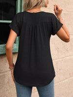 Casual Button Detail Henley T-Shirt