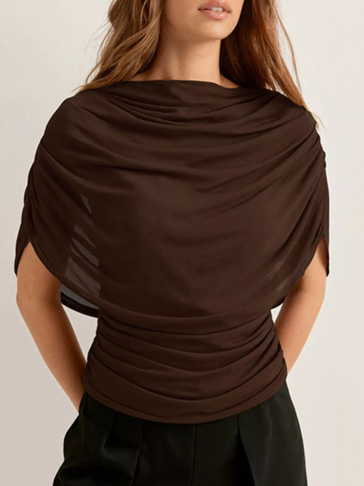 Ruched Short Sleeve Top