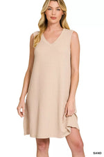 Zenana Raised Rib Sleeveless Mini Dress