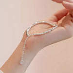 925 Sterling Silver Geometric Chain Adjustable Bracelet