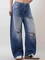 Distressed Wide Leg Jeans