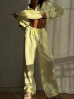 Quarter-Zip Top and Wide-Leg Sweatpants Set