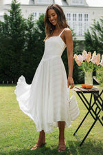 Square Neck Wide Strap Cami Dress - Ladyez