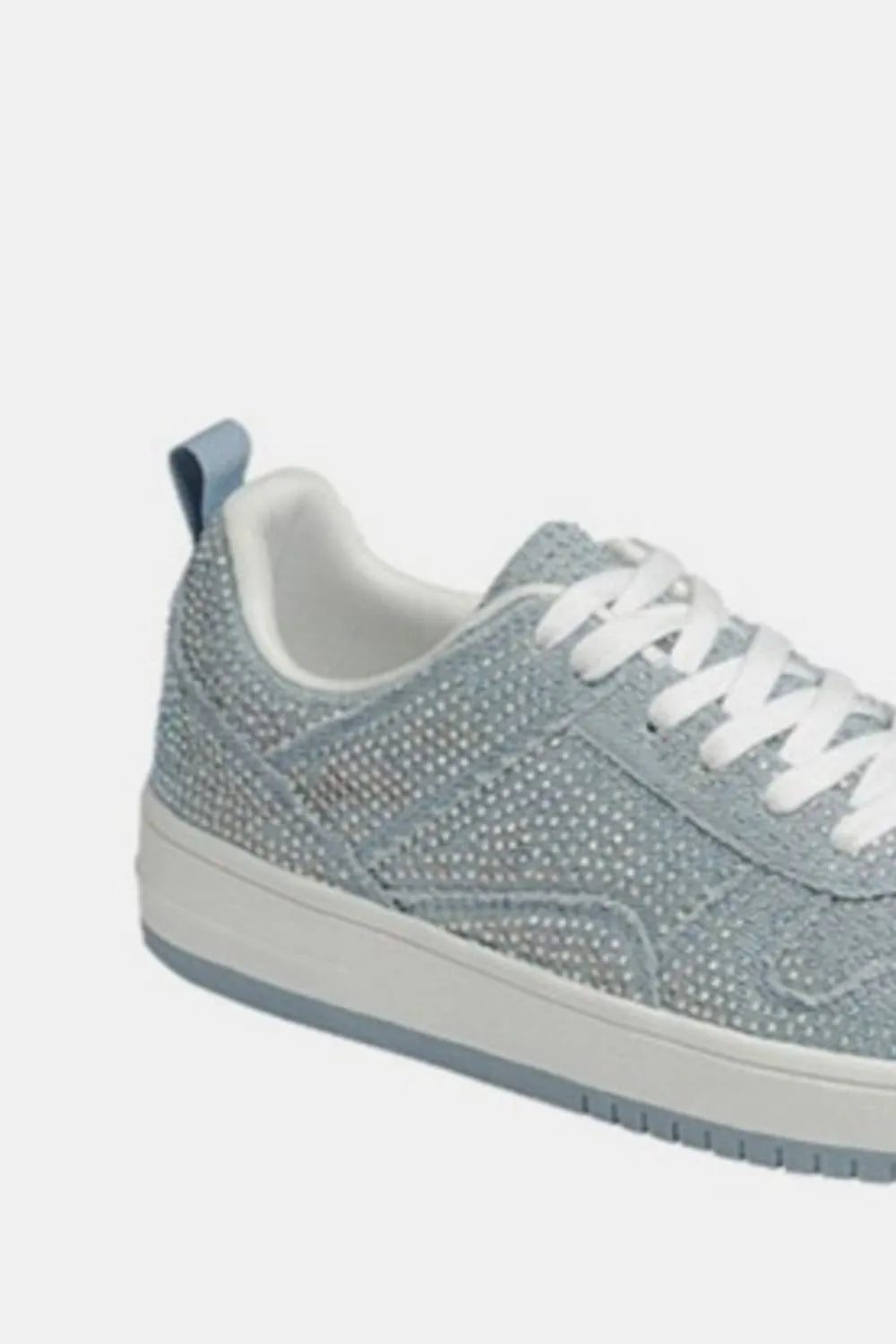 Forever Link Rhinestone Platform Flat Sneakers - Ladyez