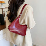 Adjustable Strap PU Leather Shoulder Bag - Ladyez