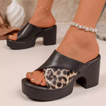 Open Toe Block Heel Sandals