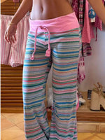 Drawstring Striped Pants