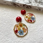 18K Gold-Plated Flower Dangle Earrings