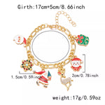 Christmas 18K Gold-Plated Charm Bracelet