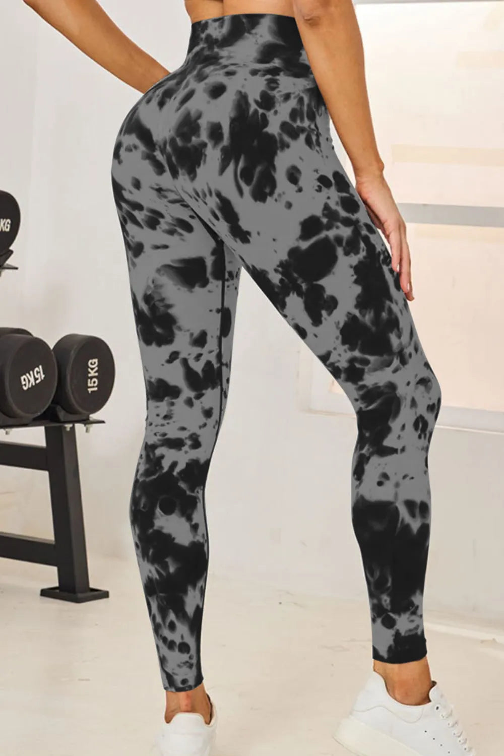 Tie-Dye High Waist Active Leggings - Ladyez