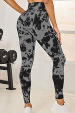 Tie-Dye High Waist Active Leggings - Ladyez