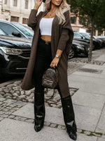 Open Front Longline Knit Cardigan