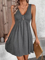Sleeveless V-Neck A-Line Dress