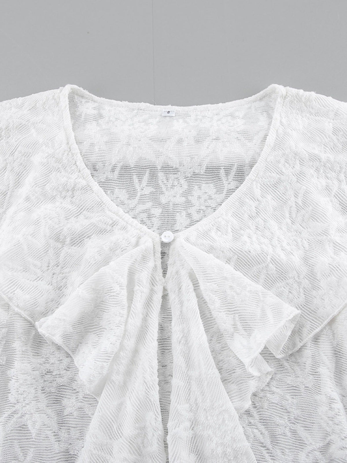 Ruffle Lace Long Sleeve Blouse