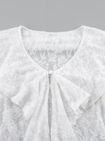 Ruffle Lace Long Sleeve Blouse