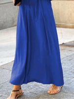 Full Size Solid Color Maxi Shirt Dress Plus Size