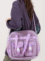 Nylon Crossbody Bag with Buckle Details