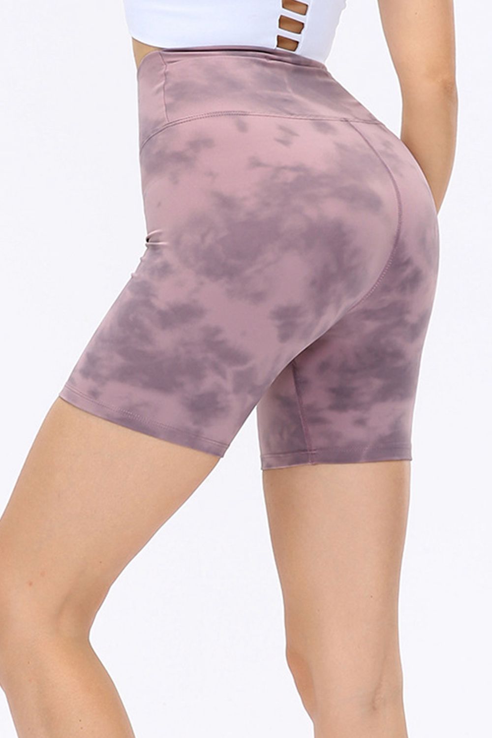 Wide Waistband Sports Shorts - Ladyez