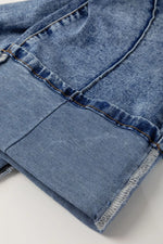 High-Waisted Wide-Leg Cuffed Jeans - Ladyez