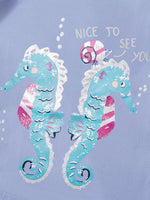 Children's Seahorse Graphic Short Sleeve T-Shirt