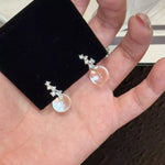 Crystal Ball Drop Earrings