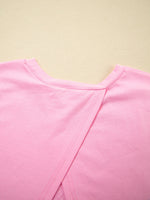 Floral Lace Patchwork Half Sleeve Oversize Tee