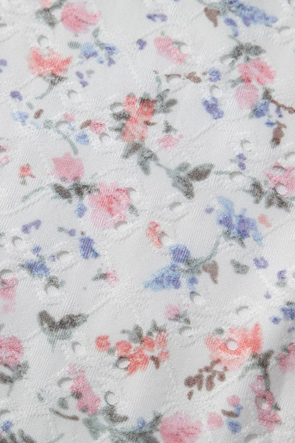 Floral Textured Square Neck Sleeveless Bodysuit - Ladyez