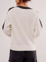 Color Block Waffle Knit Sweater