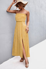 Strapless Split Maxi Dress - Ladyez