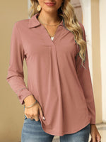 Johnny Collar Long Sleeve T-Shirt - Ladyez