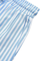Striped Bowknot Sleeveless Top & Shorts Set