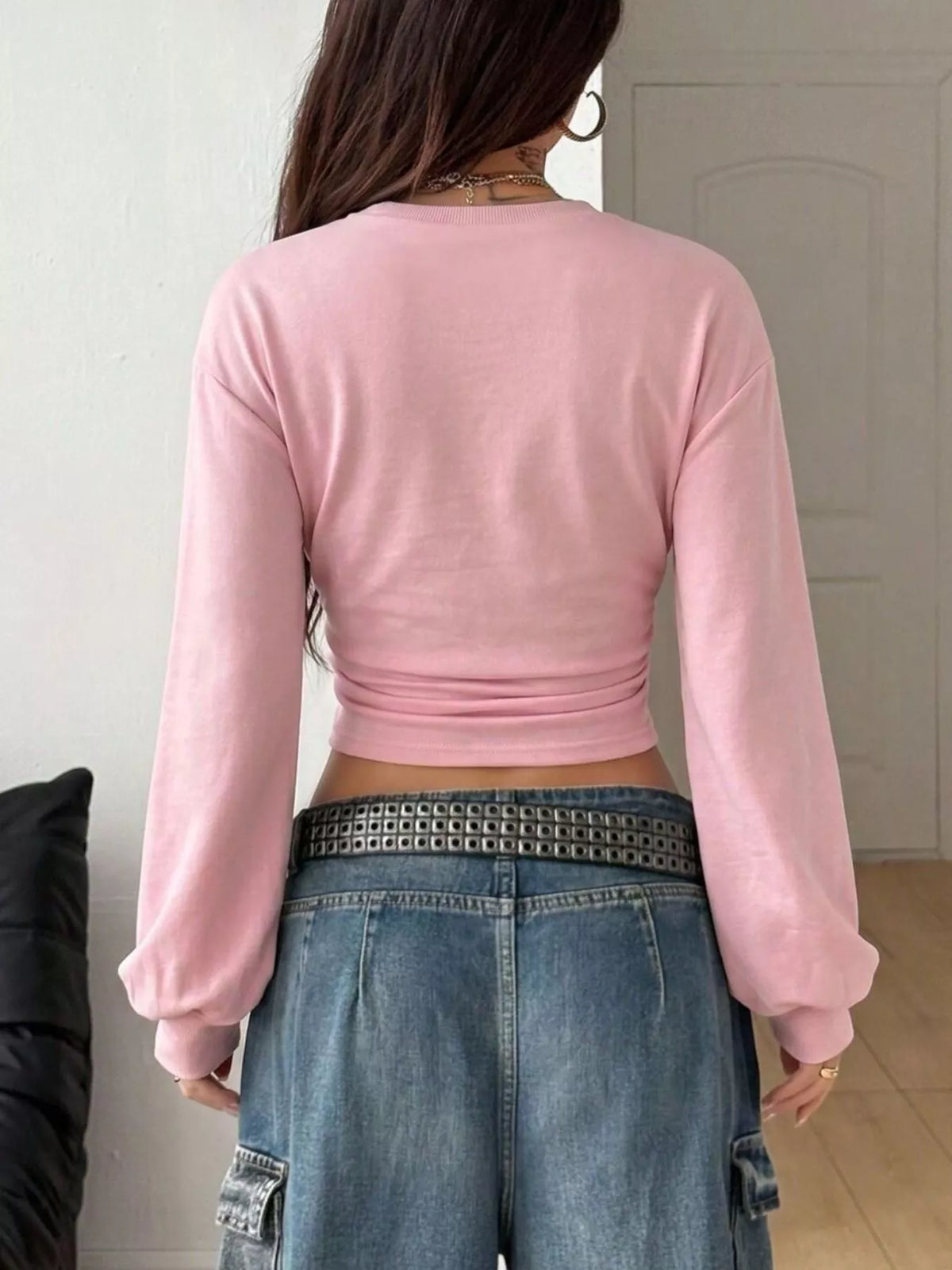 Long Sleeve Cropped T-Shirt