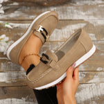 Buckle Decor Casual Slip-Ons