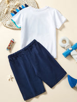 Children's Dinosaur Round Neck Tee and Shorts Set