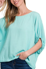 Zenana Woven Oversized Boxy Top - Ladyez