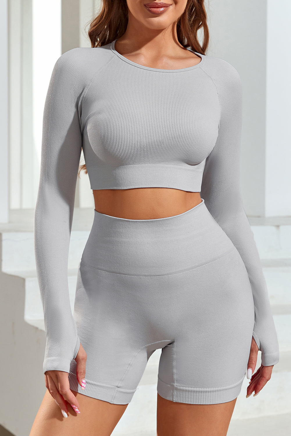 Wide Waistband Sports Shorts - Ladyez