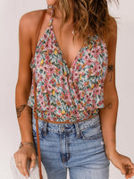 Floral Print Halter Cami - Ladyez
