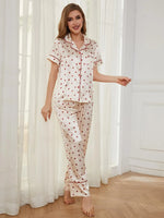 Contrast Piping Pocketed Top and Pants Lounge Set - Ladyez