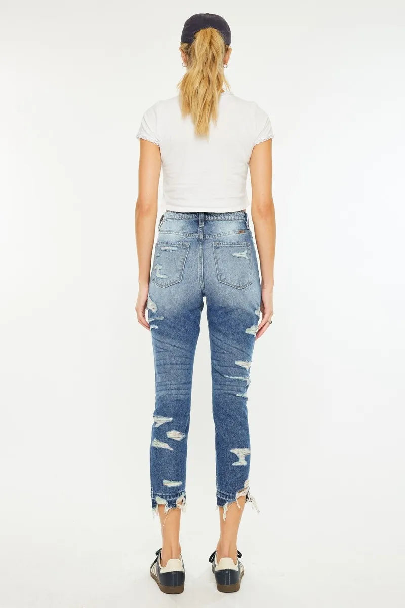 Kancan Distressed High Rise Skinny Jeans - Ladyez
